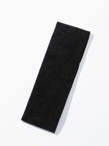 1 dây buộc tóc trơn cho ngày thường khi trở lại trường, băng đô tập thể dục, băng đô turban, băng đô thấm mồ hôi, băng đô phụ kiện tóc mùa thu đông cho phụ nữ khi đi nghỉ, khăn quàng cổ thanh lịch cho phụ nữ, khăn rằn mềm mại - màu đen - Xem 3