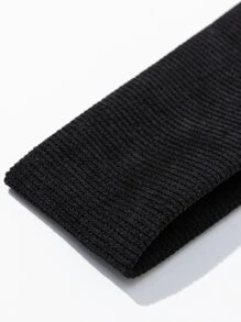 1 dây buộc tóc trơn cho ngày thường khi trở lại trường, băng đô tập thể dục, băng đô turban, băng đô thấm mồ hôi, băng đô phụ kiện tóc mùa thu đông cho phụ nữ khi đi nghỉ, khăn quàng cổ thanh lịch cho phụ nữ, khăn rằn mềm mại - màu đen - Xem 4