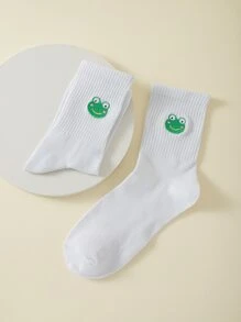 Vớ thủy thủ đoàn thêu ếch - trắng - Xem 1