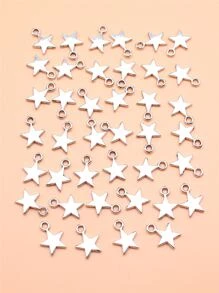 40入組/套星星DIY吊墜 - Ancient Silver - 查看 3