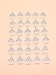 30pcs Dog Paw Shaped DIY Jewelry Pendant
