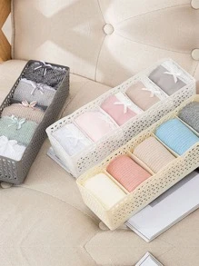 1入組編織收納籃 - 白色 - 查看 2