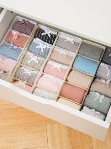 1入組編織收納籃 - 白色 - 查看 3