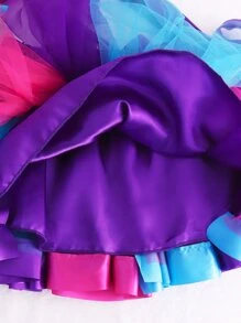 Små Flickor Svart Sjöjungfru Tryckt T-shirts Och Tutu Party För Födelsedagsfest