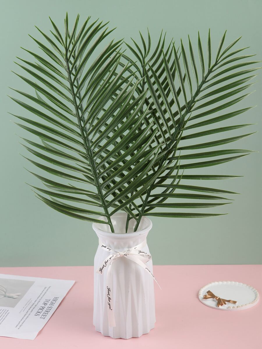 1 Nhựa Cây Nhân Tạo, Lá Nhân Tạo Trang Trí Tối Giản Cho Gia Đình, Tiệc - màu xanh lá - Xem 1