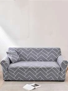 1入組幾何樣式沙發套帶1入組靠墊套不附帶墊芯現代滌綸有彈性沙發套 - 彩色 - 查看 1