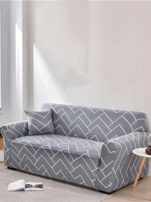 1入組幾何樣式沙發套帶1入組靠墊套不附帶墊芯現代滌綸有彈性沙發套 - 彩色 - 查看 2