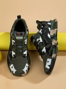 NỮ Mẫu Camo Giày Chạy bộ , Chóp giầy tròn Đan Mặt trước thắt dây Giày thể thao - Nhiều màu - Xem 5