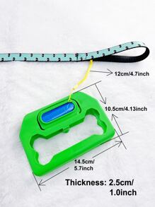 1入組便攜寵物拾便器和1卷便便袋 - 綠色 - 查看 6