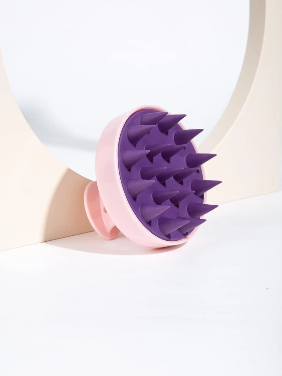 洗髮水按摩刷浴梳，1入組頭皮護理髮刷，帶長而靈活的矽膠梳齒，去屑髮刷/髮梳適合所有髮質，男士女士 - 彩色 - 查看 1