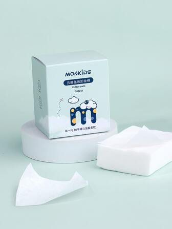 Makeup Removal Pad,100pcs Thin Cosmetic Pads Paper box packaging,Portable Facial Cleaning Pads at home or On-the-Go,for Beauty Salons Home Facial Spa DIY