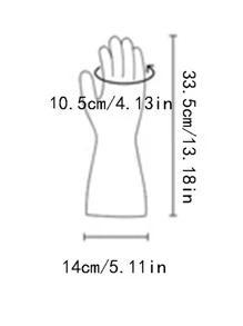 1雙PVC家用透明白色防水家用清潔手套