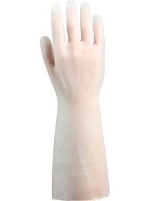 1雙PVC家用透明白色防水家用清潔手套