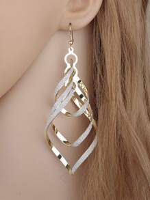 Aretes colgantes geométricos - Amarillo Oro - Ver 1