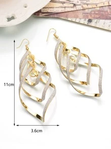 Aretes colgantes geométricos - Amarillo Oro - Ver 4