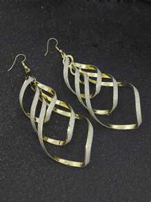 Aretes colgantes geométricos - Amarillo Oro - Ver 5