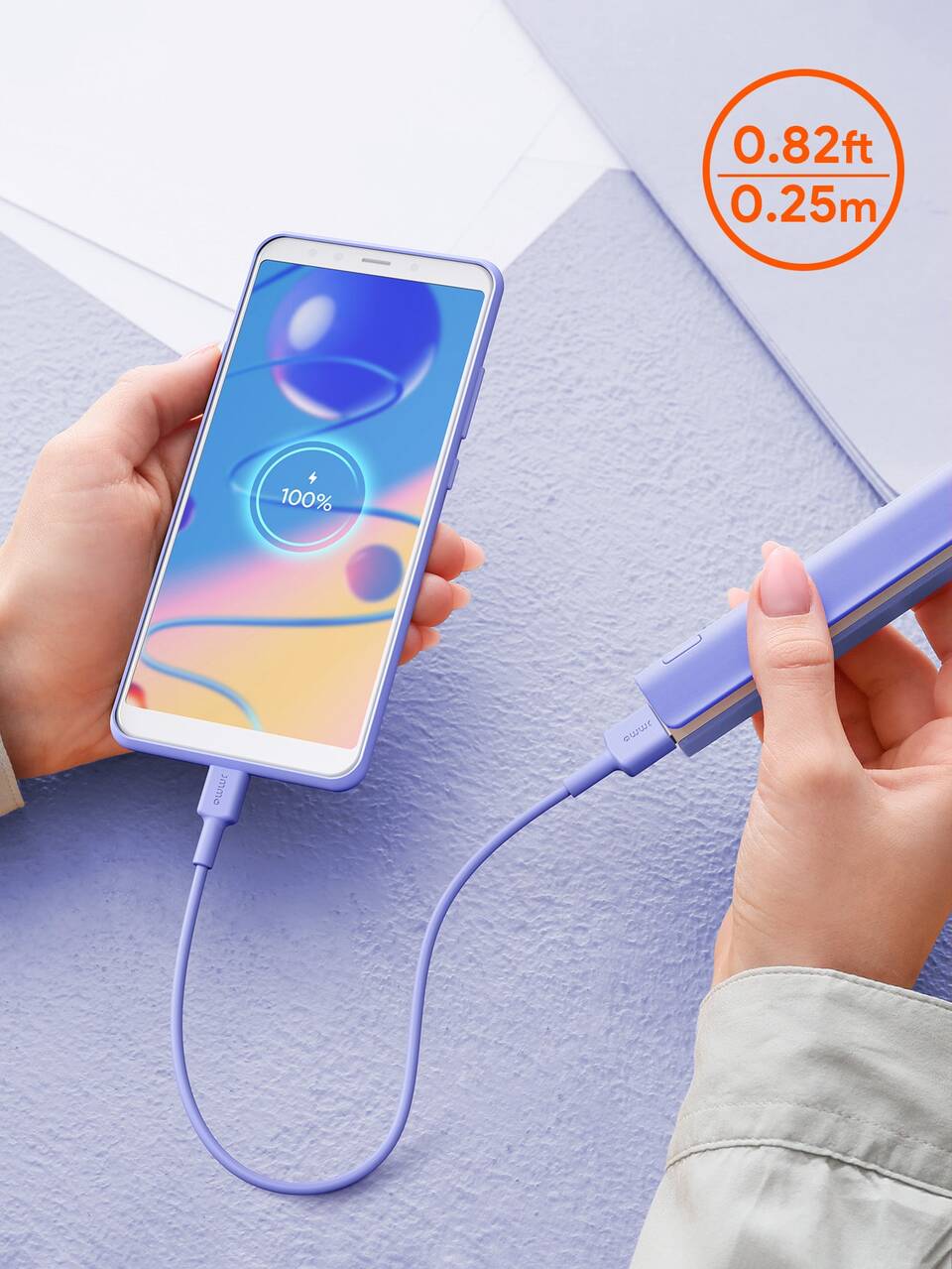 JMMO Micro Cable,Micro USB Fast Charging Data Cable,Unbreakable Micro USB Charging Cord 480Mbps Data Transfer Compatible With Micro USB Devices 0.82FT/0.25M