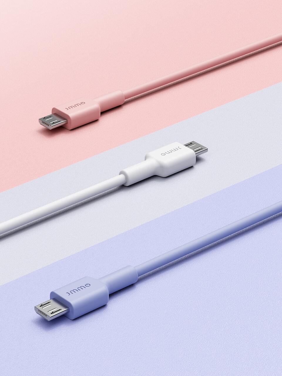 JMMO Micro Cable,Micro USB Fast Charging Data Cable,Unbreakable Micro USB Charging Cord 480Mbps Data Transfer Compatible With Micro USB Devices 0.82FT/0.25M