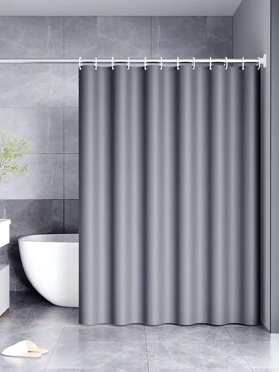 1 Rèm tắm chống thấm nước, Rèm tắm dùng một lần bằng PEVA hiện đại dùng để trang trí phòng tắm - Bạc - Xem 1