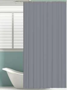 1 Rèm tắm chống thấm nước, Rèm tắm dùng một lần bằng PEVA hiện đại dùng để trang trí phòng tắm - Bạc - Xem 4