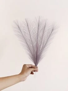 5/10入組人造蓬鬆假草蘆葦，波西米亞風格的裝飾小灌木，適合放置花瓶裝飾農家風格的家居和婚禮場合 - 淡紫色 - 查看 2