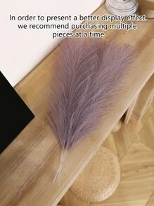 5/10入組人造蓬鬆假草蘆葦，波西米亞風格的裝飾小灌木，適合放置花瓶裝飾農家風格的家居和婚禮場合 - 淡紫色 - 查看 4