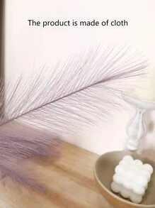 5/10入組人造蓬鬆假草蘆葦，波西米亞風格的裝飾小灌木，適合放置花瓶裝飾農家風格的家居和婚禮場合 - 淡紫色 - 查看 5