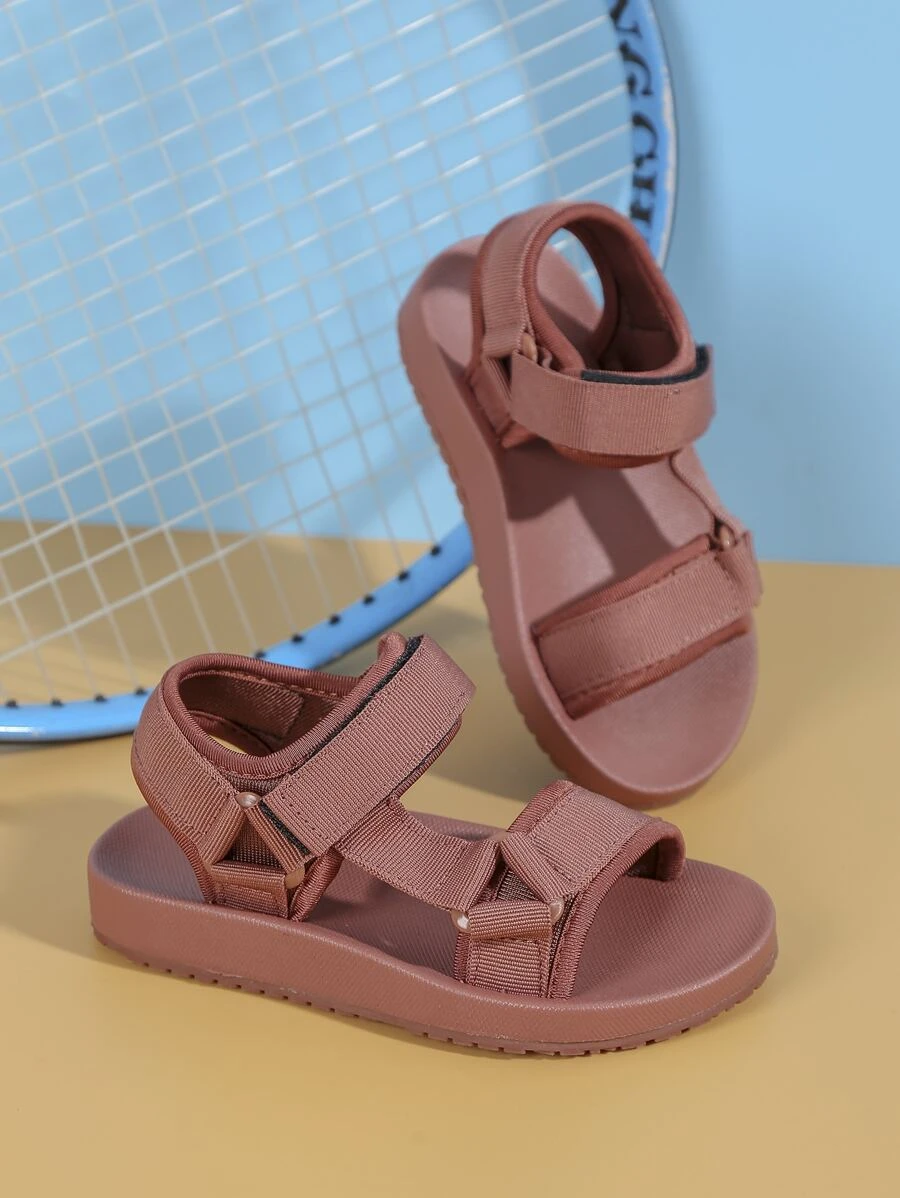 男孩極簡魔術貼運動涼鞋時尚戶外運動涼鞋 - 棕色 - 查看 1