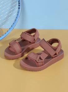 男孩極簡魔術貼運動涼鞋時尚戶外運動涼鞋 - 棕色 - 查看 3