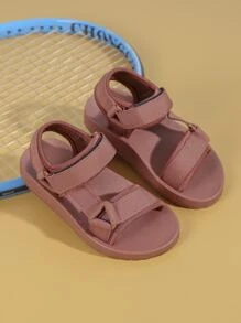 男孩極簡魔術貼運動涼鞋時尚戶外運動涼鞋 - 棕色 - 查看 4