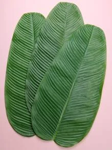 1入組人造熱帶印花簡約塑膠人造葉子適用於室內和室外 - 綠色 - 查看 2