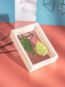 1入組木頭照片極簡素色相框