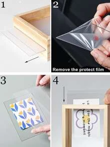 1入組木頭照片極簡素色相框