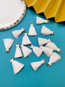 15pcs/set Tassel DIY Pendant - White - View 2