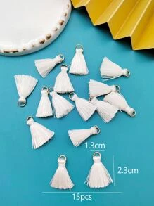 15pcs/set Tassel DIY Pendant - White - View 4