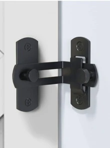 1 件不锈钢锁，简约黑色家用门锁，日常使用 - 黑色 - 查看 1