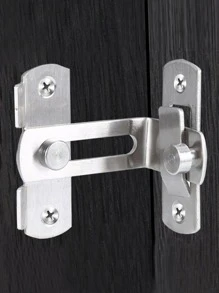 1 件不锈钢锁，简约黑色家用门锁，日常使用 - 黑色 - 查看 2