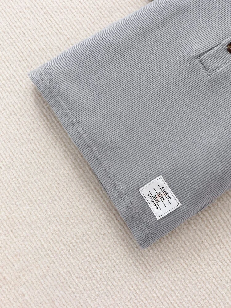 Baby Boy Letter Patched Detail Polo Shirt & Shorts