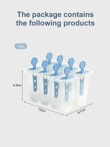 WORTHBUY 1pc PP Ice Pop Mold, Clear Multi-grid Reusable Popsicle Mold For Kitchen - Green - View 3