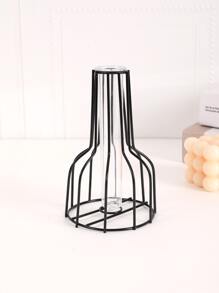 1 chiếc bình sắt, bình hoa rỗng màu đen hiện đại cho gia đình, trang trí nhà cửa, bình hoa, đồ trang trí trung tâm, trang trí bàn quà tặng sinh nhật tốt nghiệp E-I-D - màu đen - Xem 1