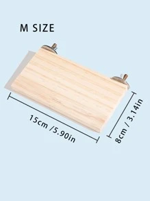 Đồ chơi chim đứng bằng gỗ 1 cái - Màu be - Xem 4