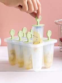 WORTHBUY 1pc PP Ice Pop Mold, Clear Multi-grid Reusable Popsicle Mold For Kitchen - Green - View 1