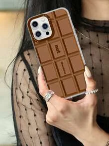 Caja del teléfono de Tpu con pintura de chocolate compatible con iPhone - Multicolor - Ver 3