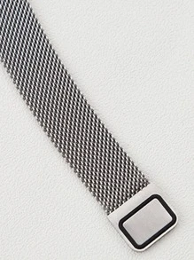 1x Dây đeo bằng thép không gỉ từ tính Tương thích với Apple Watch - Bạc - Xem 2