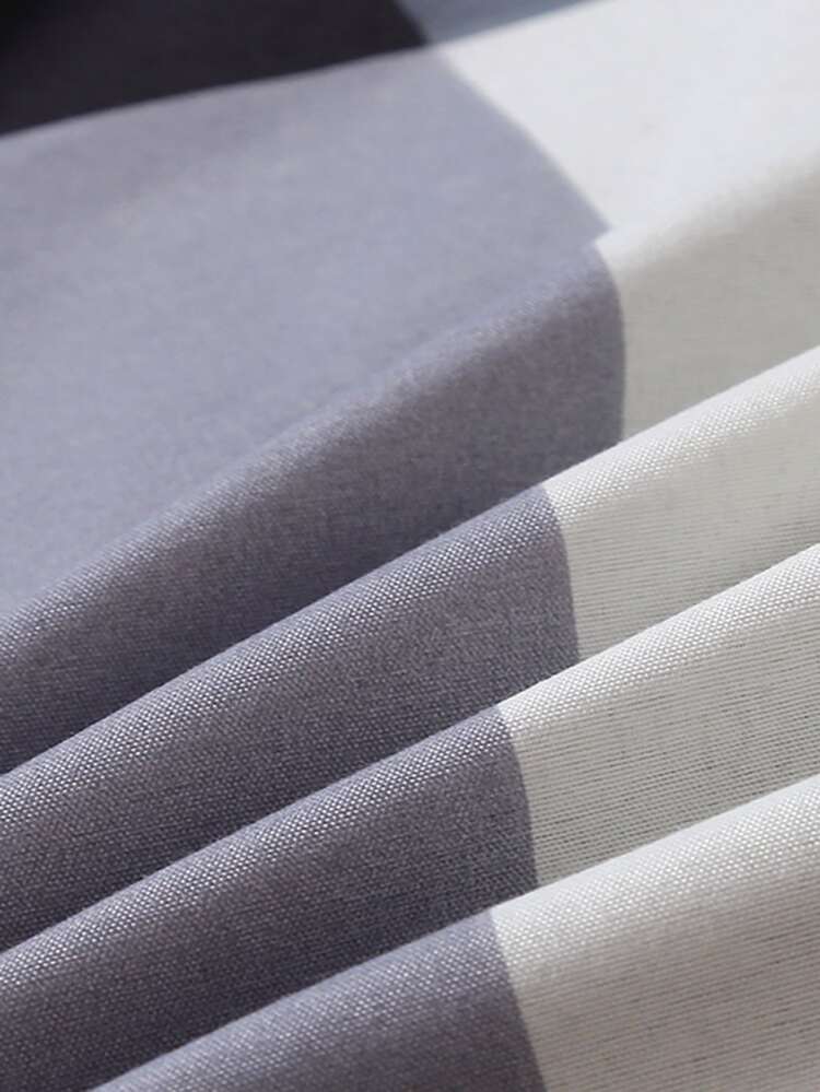 Plaid Pattern Duvet Cover Set Without Filler, Modern Bedding For Bedroom - Multicolor - View 3