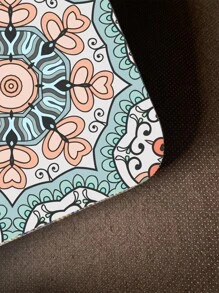 1 Tấm Thảm Hoa Văn Mandala, Thảm Trải Sàn Chống Trơn Trượt Boho Polyester Cho Gia Đình - Nhiều màu - Xem 4