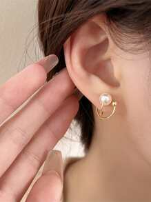 Faux Pearl Decor Ear Cuffs - Multicolor - View 4