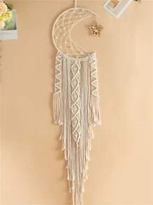 1 Vải Dream Catcher Sáng Tạo Mặt Trăng Thiết Kế Đính Hạt Trang Trí Dệt Nhà Trang Trí Thủ Công Quà Tặng Trang Trí Nhà Cửa - Màu be - Xem 3