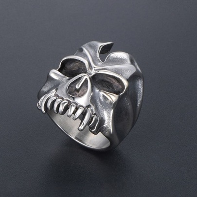 Men Skull Design Ring