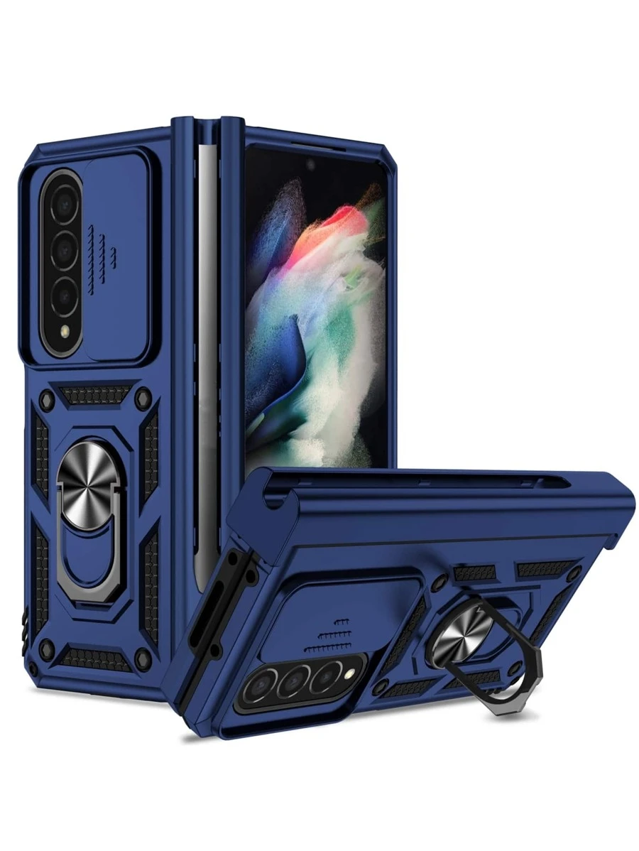 适用于男士手机壳,适用于 16男士款,男士磁吸式手机壳带指环支架,国际版,非国内版 - 藍色 - 查看 1